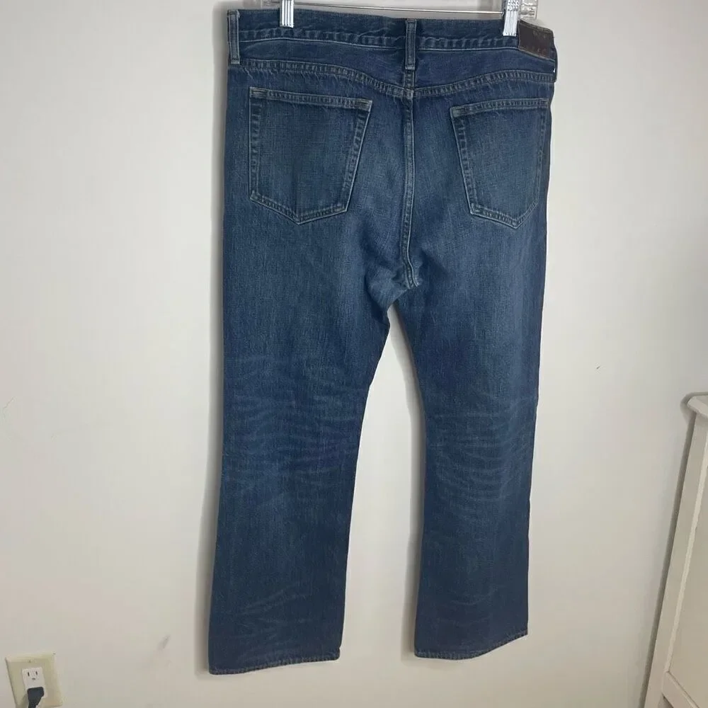 J Crew Bootcut Medium Wash Jeans Mens‎ 36x32 Read